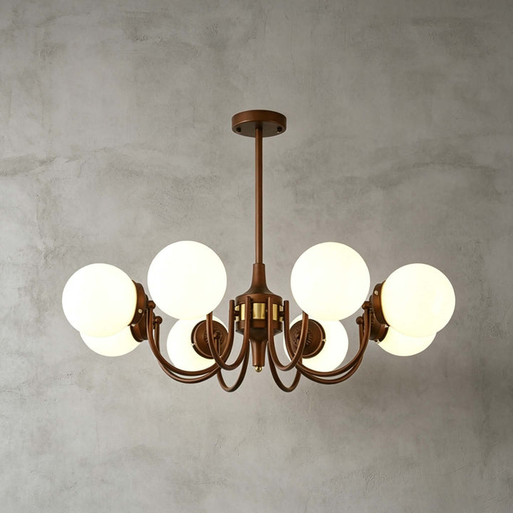 Brielle Vintage Mid Century Glass Globe Dining Chandelier | Vinlighting
