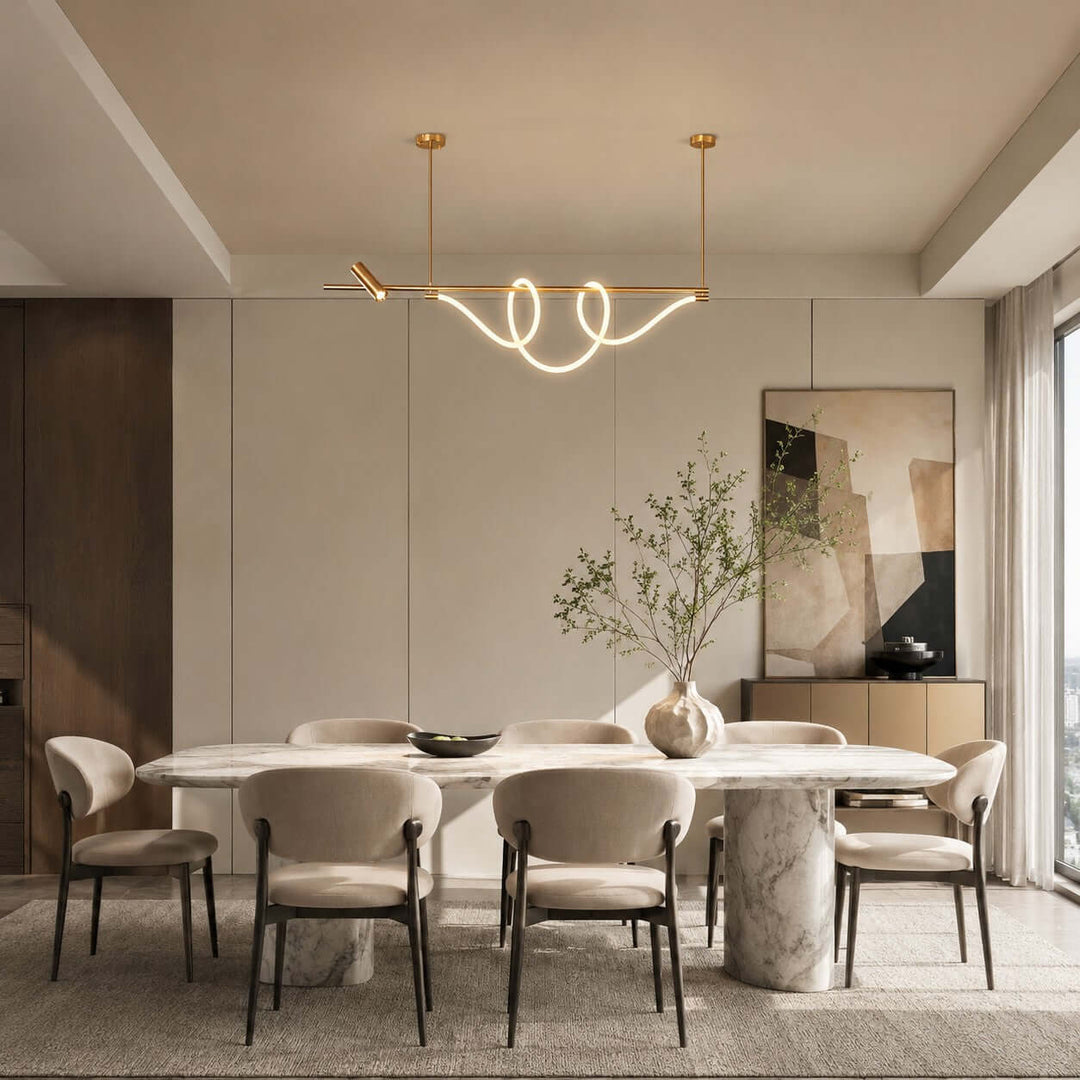 Brisa Linear Chandelier Style A - Modern Creative Musical Line Light | Vinlighting