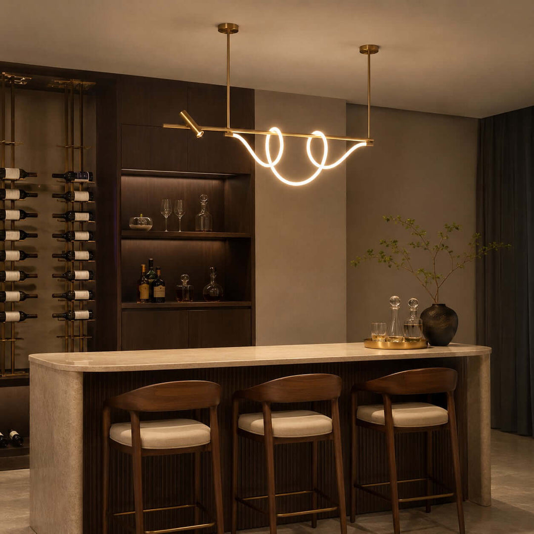 Brisa Linear Chandelier Style A - Modern Creative Musical Line Light | Vinlighting
