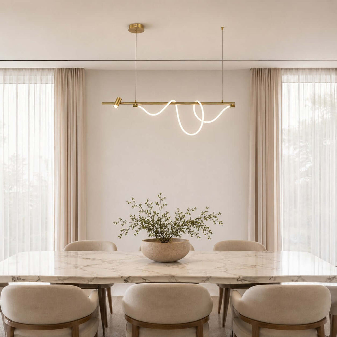 Brisa Linear Chandelier Style B - Modern Creative Silicone Chandelier | Vinlighting