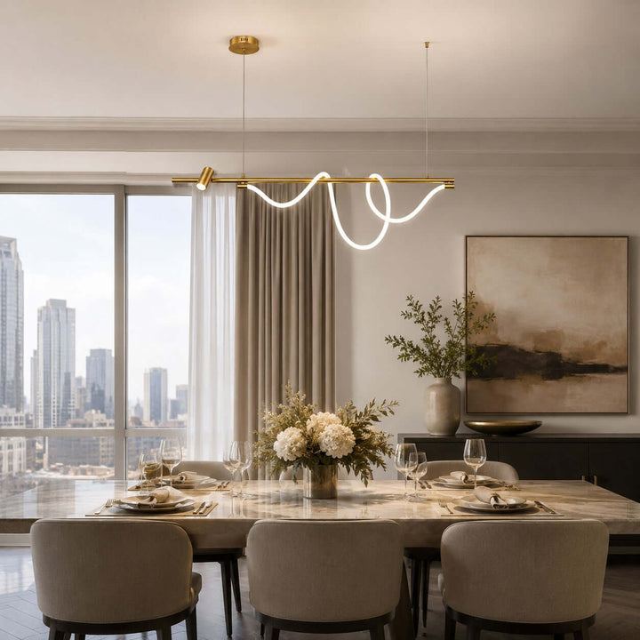 Brisa Linear Chandelier Style B - Modern Creative Silicone Chandelier | Vinlighting