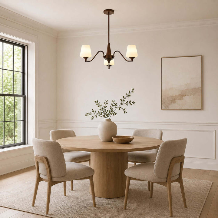 Bristow Chandelier – American Minimalist Frosted Glass Dining Lighting | Vinlighting