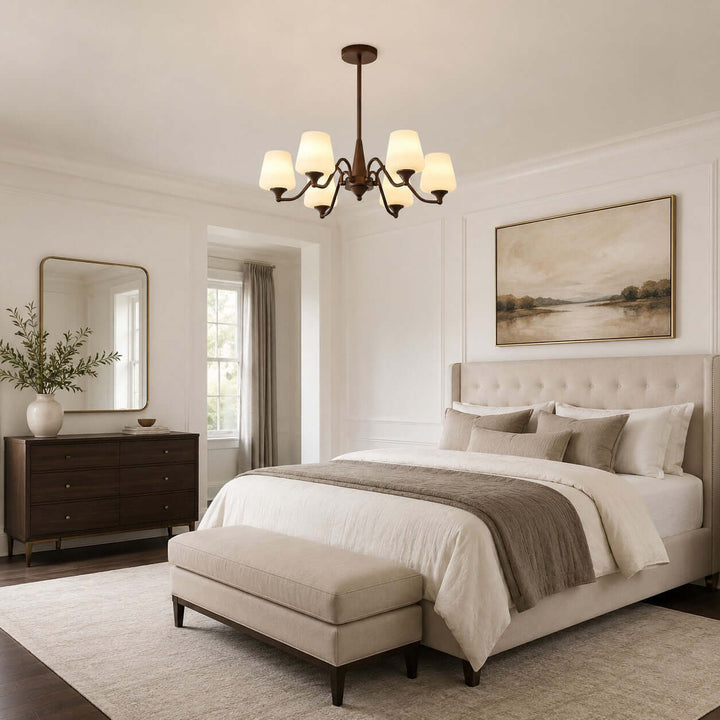 Bristow Chandelier – American Minimalist Frosted Glass Dining Lighting | Vinlighting