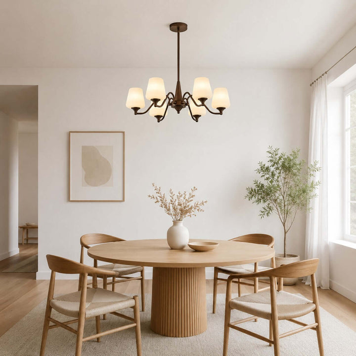 Bristow Chandelier – American Minimalist Frosted Glass Dining Lighting | Vinlighting