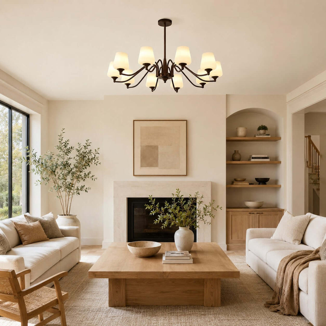 Bristow Chandelier – American Minimalist Frosted Glass Dining Lighting | Vinlighting