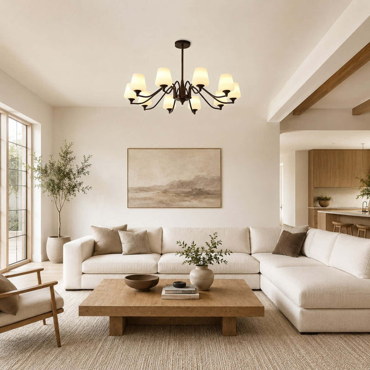 Bristow Chandelier – American Minimalist Frosted Glass Dining Lighting | Vinlighting