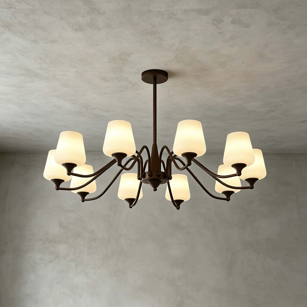 Bristow Chandelier – American Minimalist Frosted Glass Dining Lighting | Vinlighting
