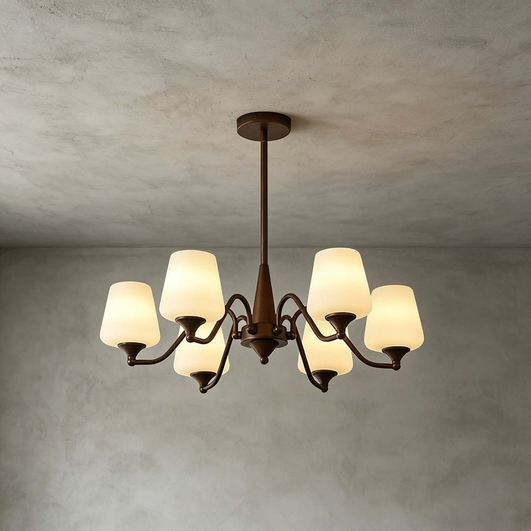 Bristow Chandelier – American Minimalist Frosted Glass Dining Lighting | Vinlighting