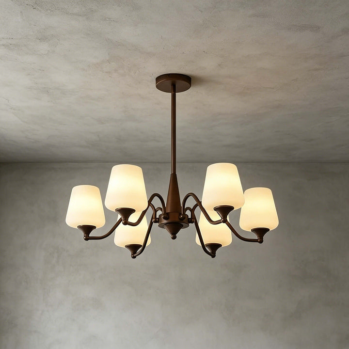 Bristow Chandelier – American Minimalist Frosted Glass Dining Lighting | Vinlighting