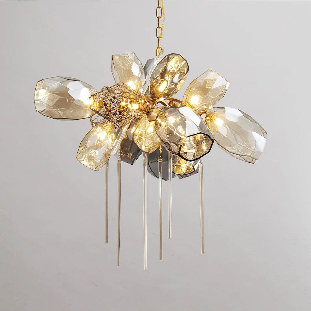 Britannica Chandelier Horizontal | Modern Murano Glass & Bronze | Vinlighting | Vinlighting