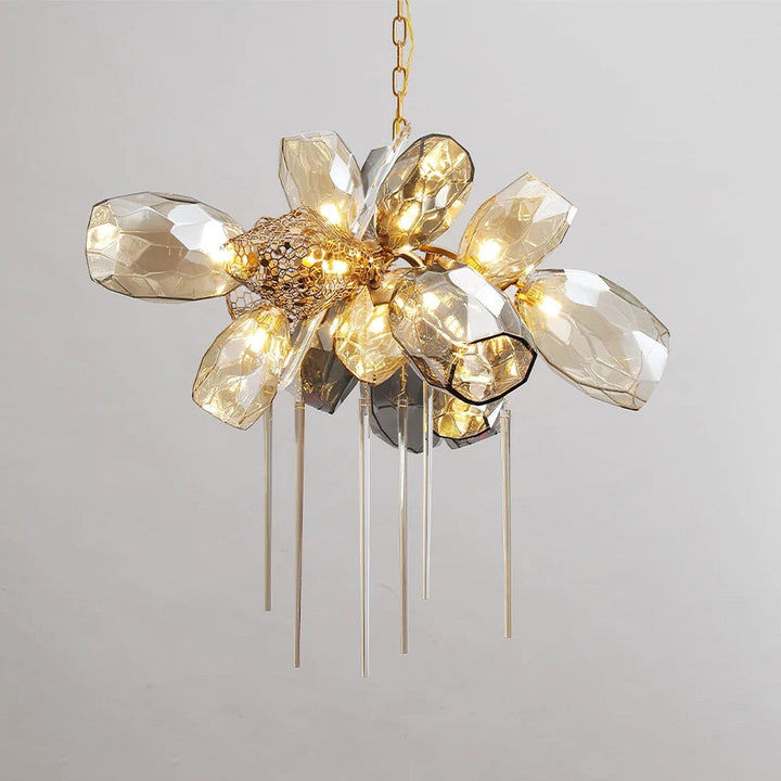 Britannica Chandelier Horizontal | Modern Murano Glass & Bronze | Vinlighting | Vinlighting