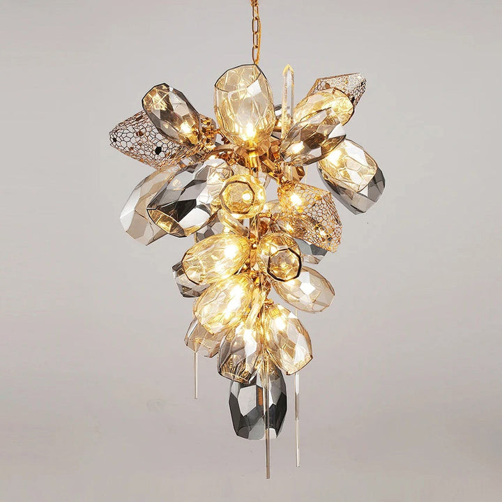 Britannica Chandelier Horizontal | Modern Murano Glass & Bronze | Vinlighting | Vinlighting