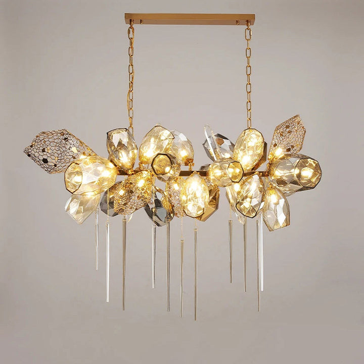 Britannica Chandelier Horizontal | Modern Murano Glass & Bronze | Vinlighting | Vinlighting