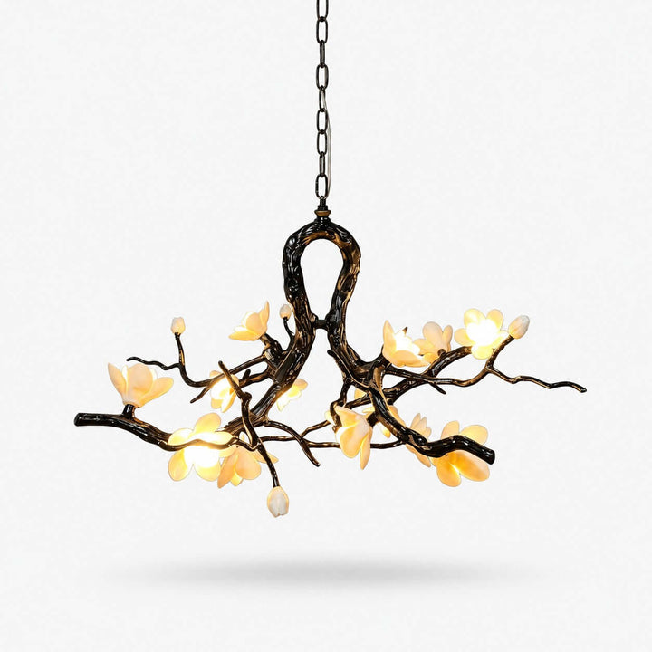 Brivayne Statement Chandelier with Ceramic Buds for Dining Rooms