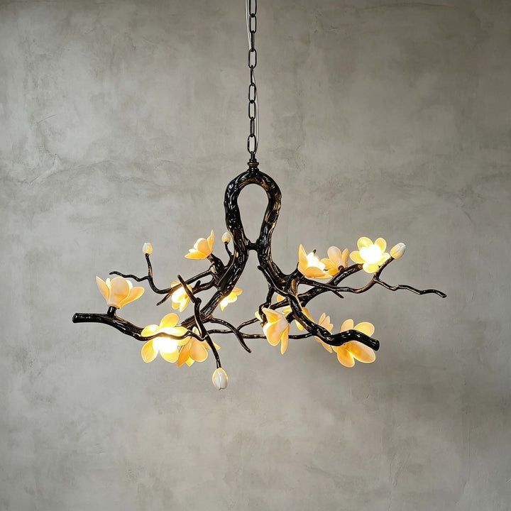 Brivayne Statement Chandelier with Ceramic Buds for Dining Rooms