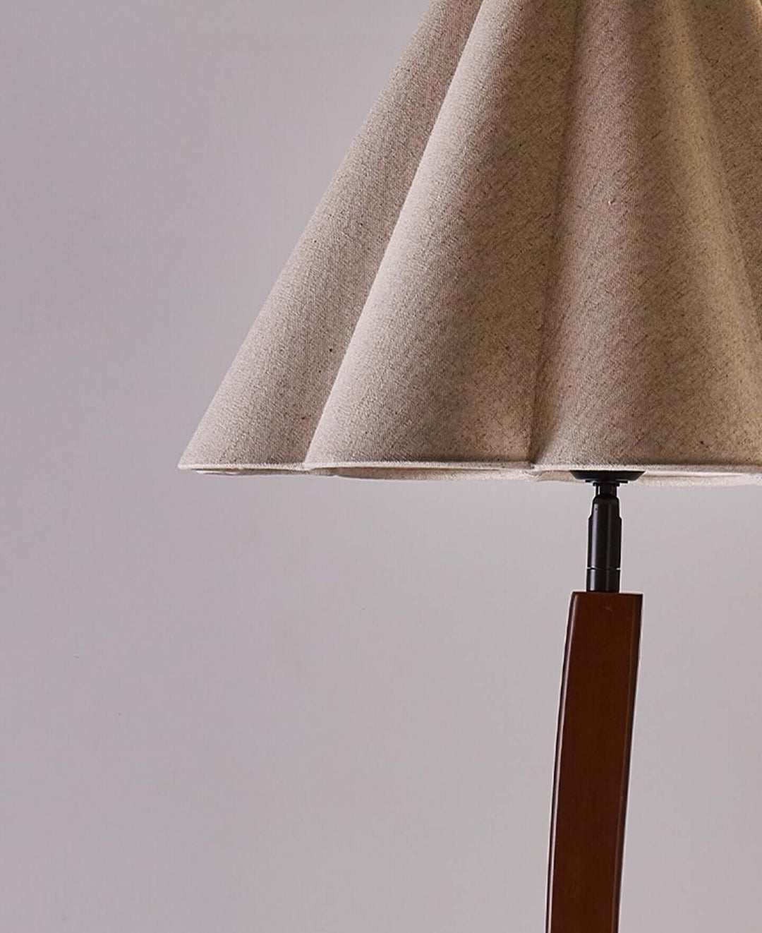 Brynor Modern Wood Floor Lamp with Tray Table &amp; Fabric Shade