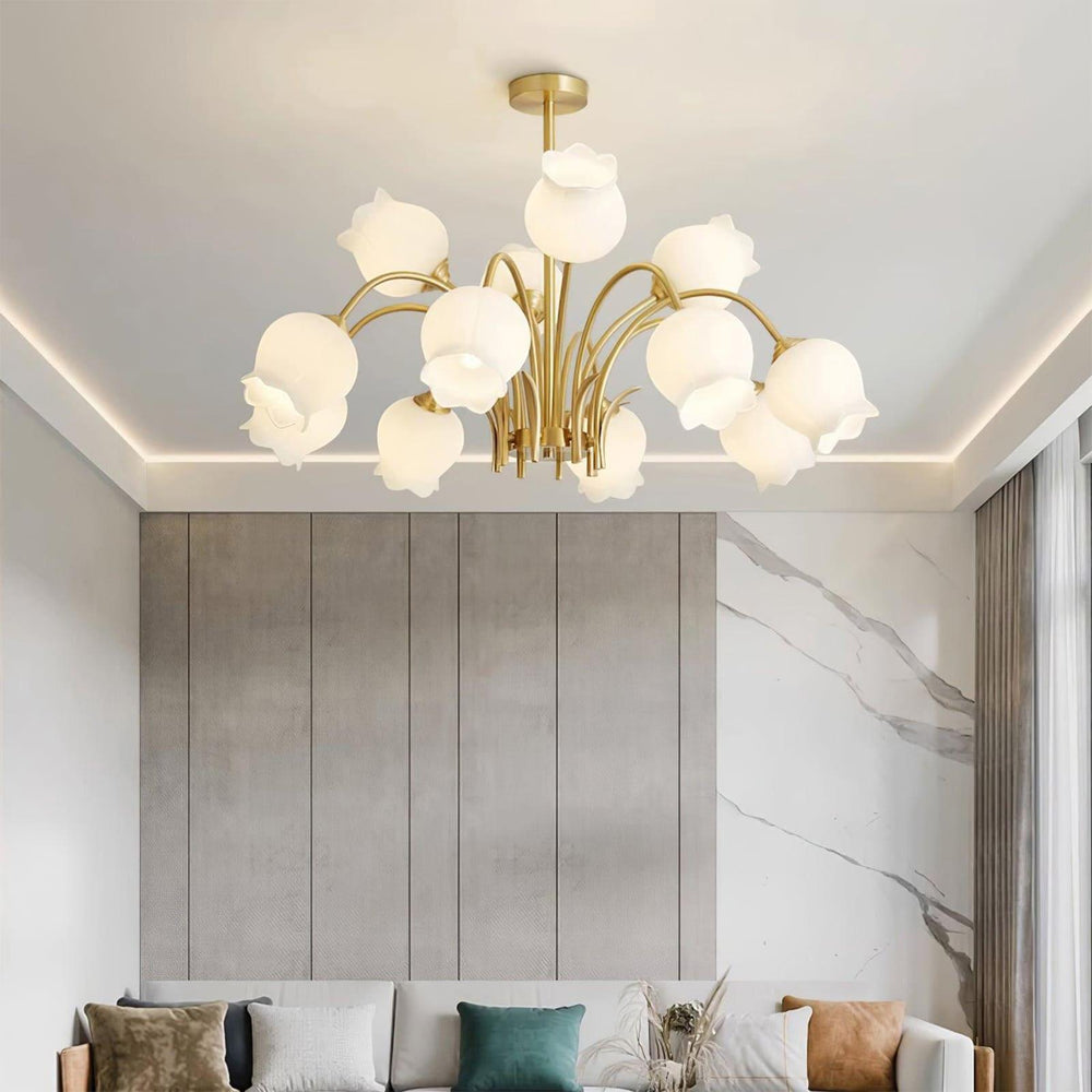 Cacier Chandelier - Brass & Glass Bubble Modern Design | Vinlighting | Vinlighting