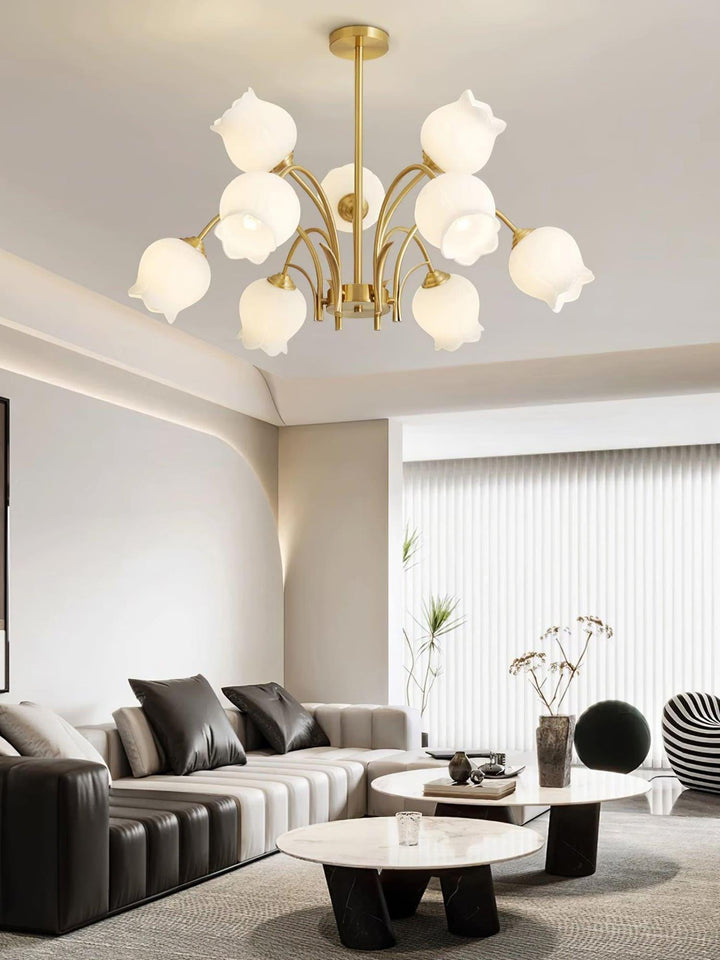 Cacier Chandelier - Brass & Glass Bubble Modern Design | Vinlighting | Vinlighting