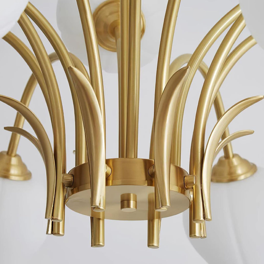 Cacier Chandelier - Brass & Glass Bubble Modern Design | Vinlighting | Vinlighting
