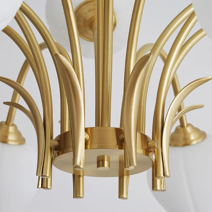 Cacier Chandelier - Brass & Glass Bubble Modern Design | Vinlighting | Vinlighting