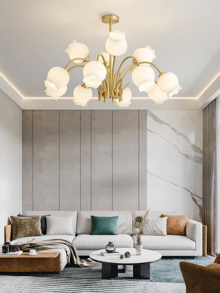 Cacier Chandelier - Brass & Glass Bubble Modern Design | Vinlighting | Vinlighting