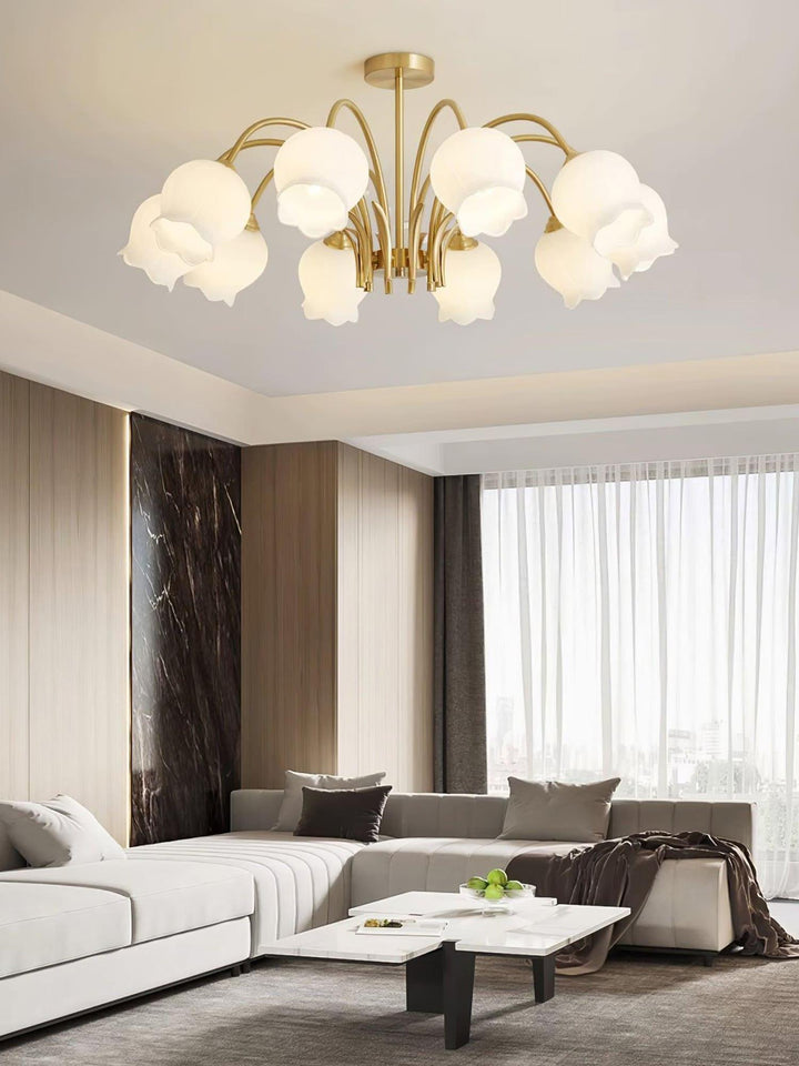 Cacier Chandelier - Brass & Glass Bubble Modern Design | Vinlighting | Vinlighting