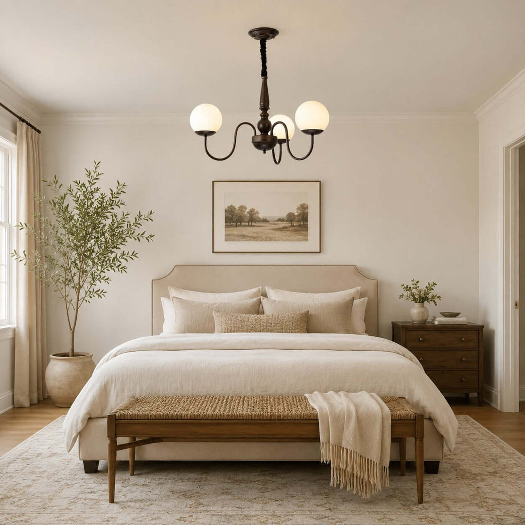 Caldwell Chandelier - American Vintage Dining Room Glass Light | Vinlighting