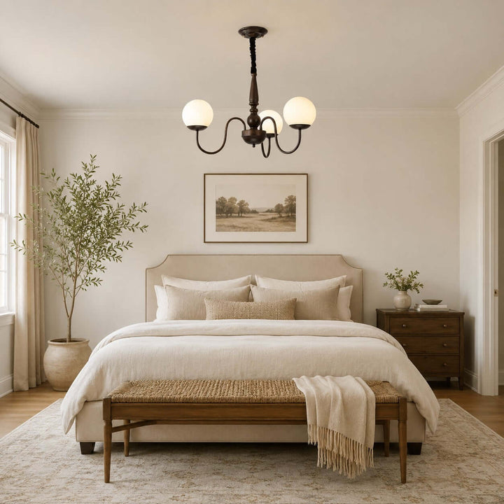 Caldwell Chandelier - American Vintage Dining Room Glass Light | Vinlighting