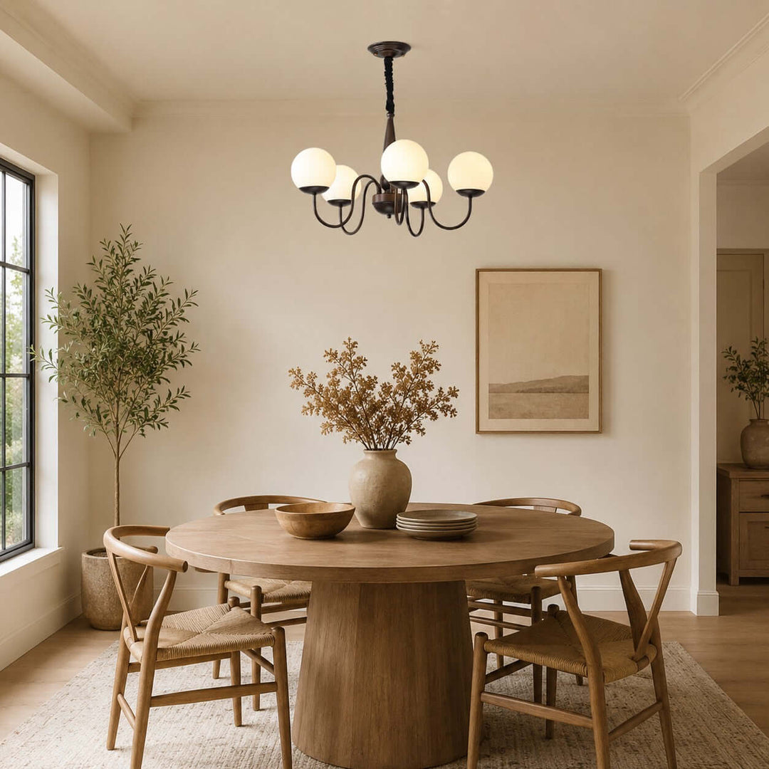 Caldwell Chandelier - American Vintage Dining Room Glass Light | Vinlighting