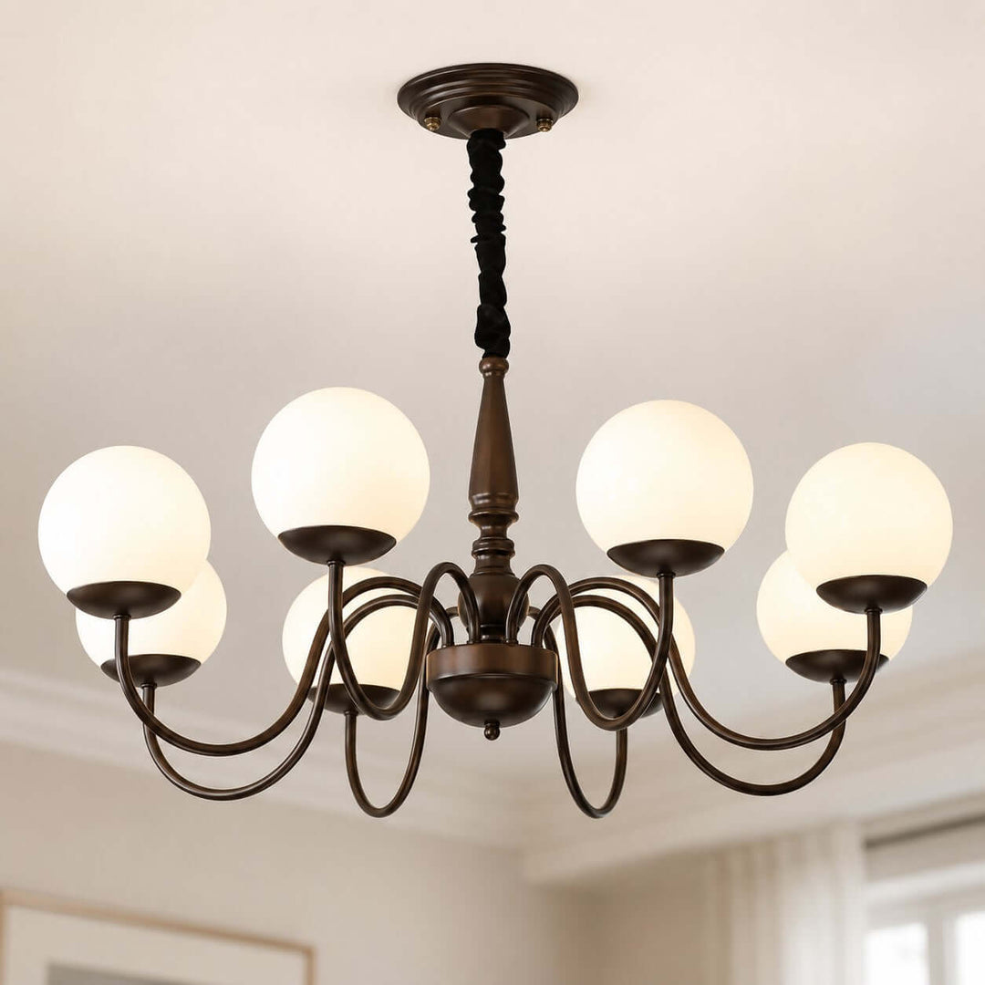 Caldwell Chandelier - American Vintage Dining Room Glass Light | Vinlighting