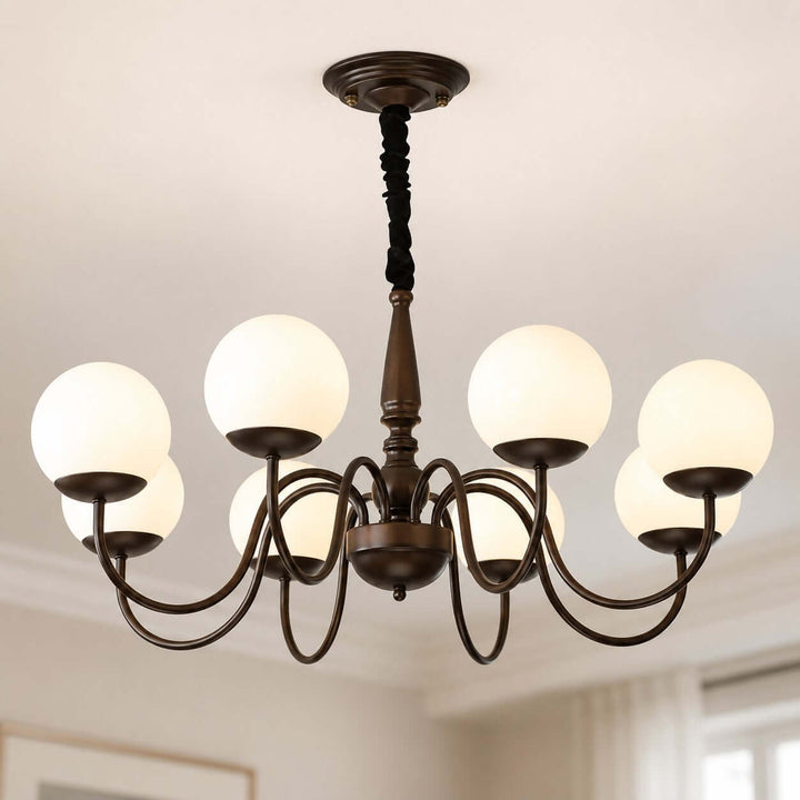 Caldwell Chandelier - American Vintage Dining Room Glass Light | Vinlighting