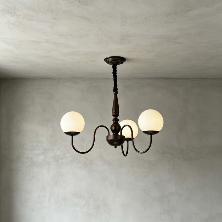 Caldwell Chandelier - American Vintage Dining Room Glass Light | Vinlighting