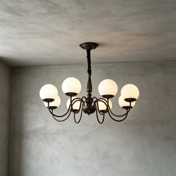 Caldwell Chandelier - American Vintage Dining Room Glass Light | Vinlighting