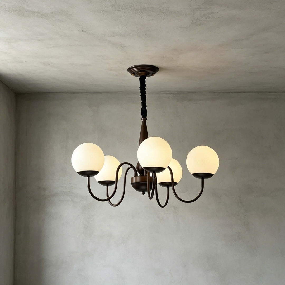 Caldwell Chandelier - American Vintage Dining Room Glass Light | Vinlighting