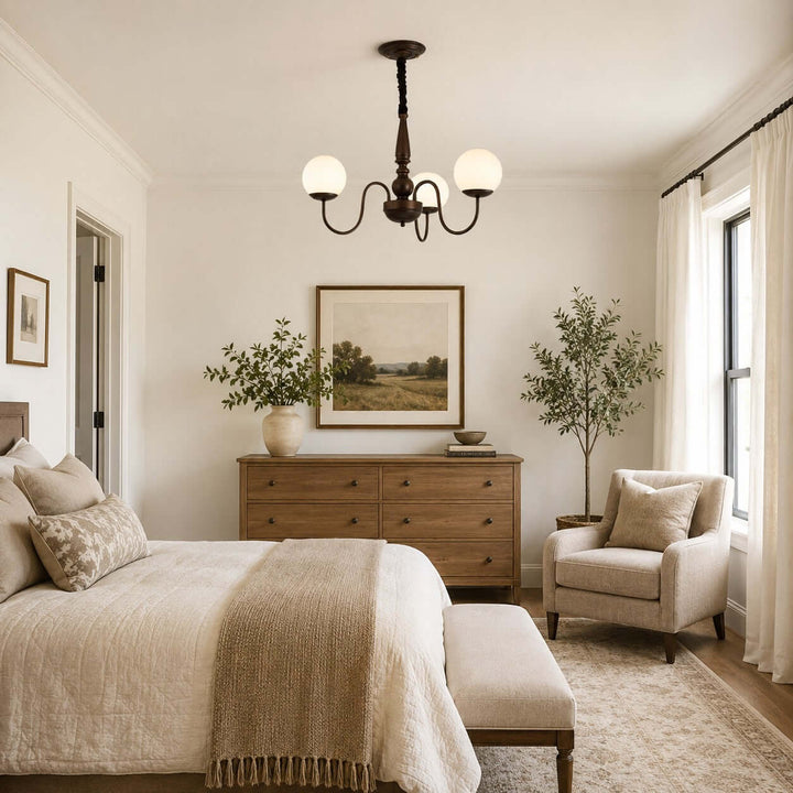 Caldwell Chandelier - American Vintage Dining Room Glass Light | Vinlighting