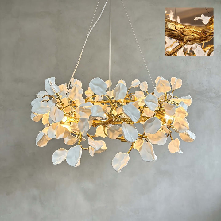 Calenor Chandelier Floral Ceramic Chandelier for Living Rooms &amp; Dining