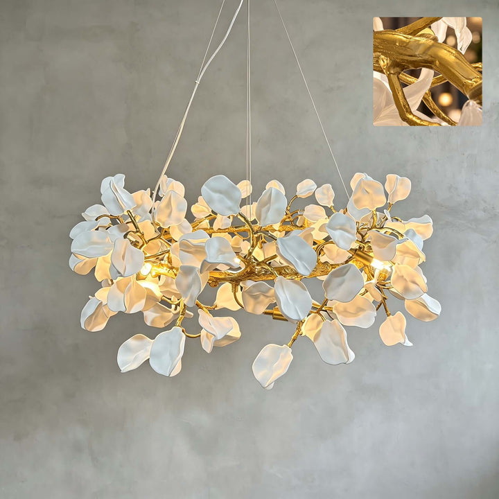 Calenor Chandelier Floral Ceramic Chandelier for Living Rooms &amp; Dining