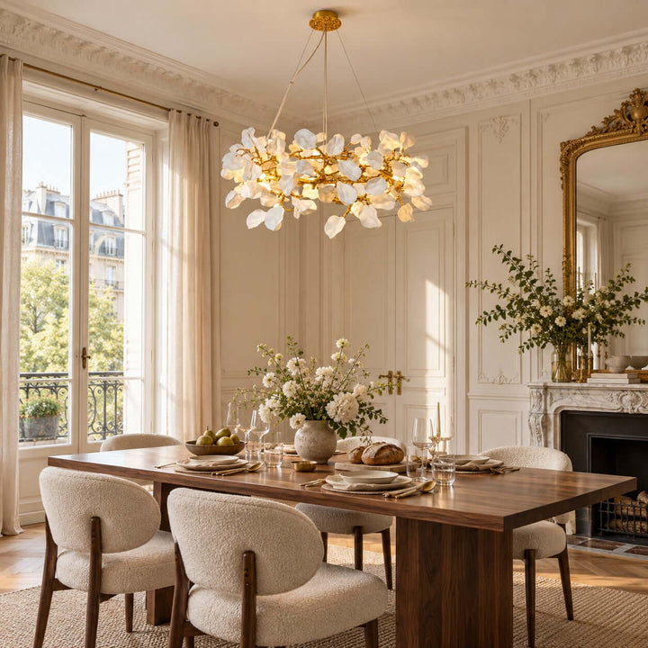 Calenor Chandelier Floral Ceramic Chandelier for Living Rooms &amp; Dining