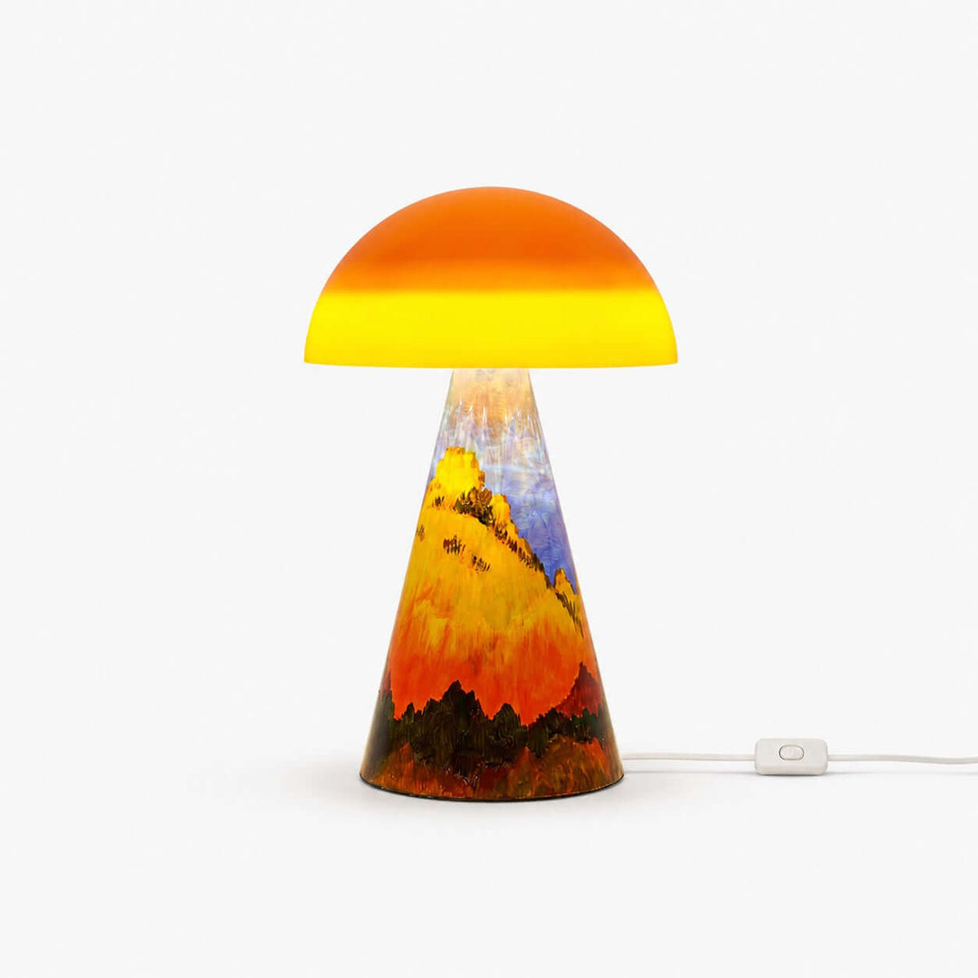 Calida Modern Painted Acrylic Mushroom Table Lamp for Bedroom Desk