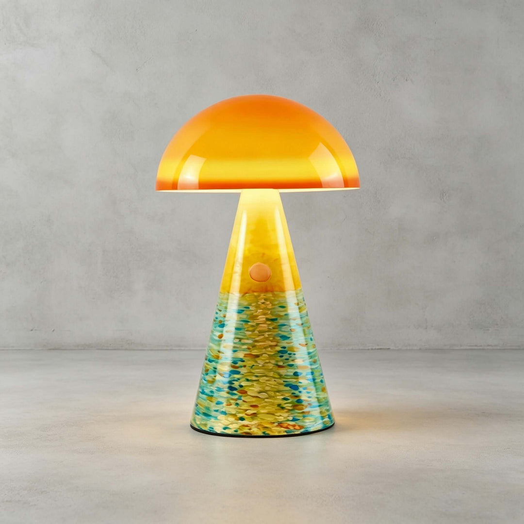 Calida Modern Painted Acrylic Mushroom Table Lamp for Bedroom Desk