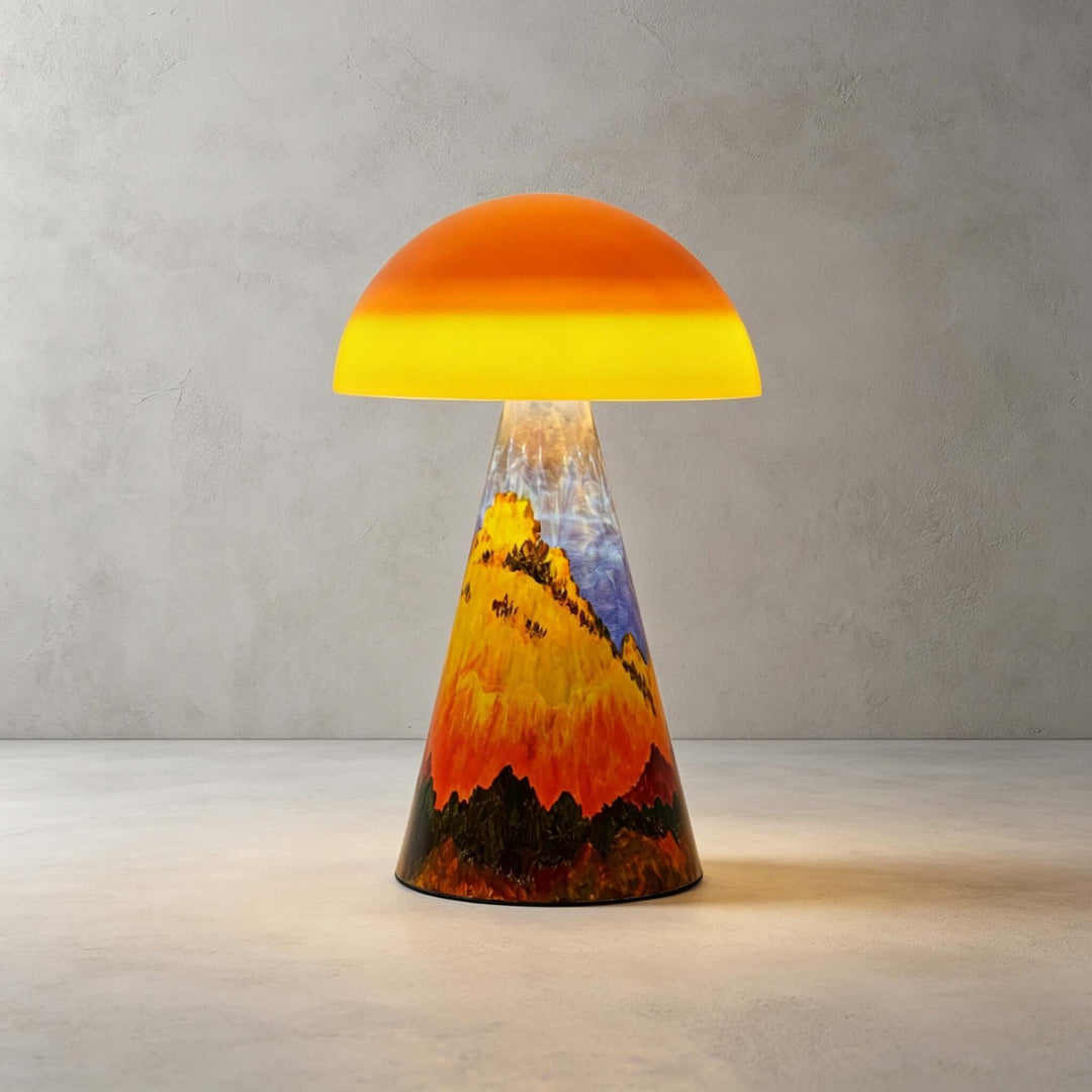 Calida Modern Painted Acrylic Mushroom Table Lamp for Bedroom Desk