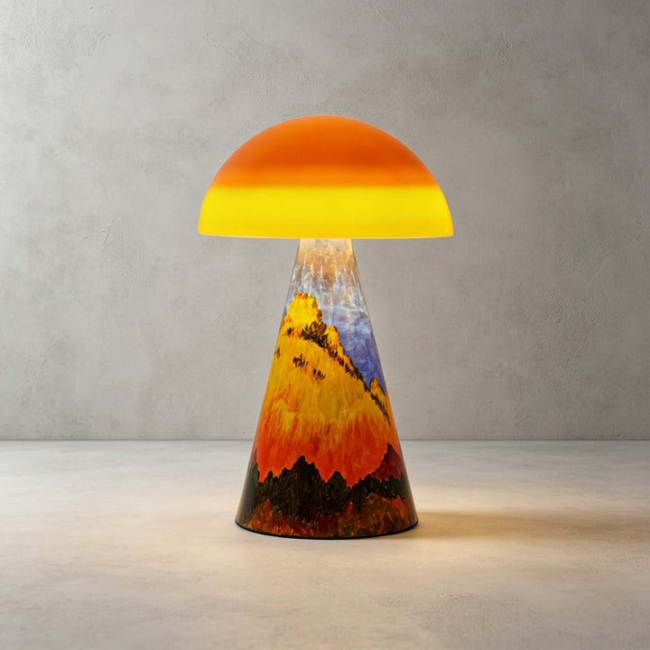 Calida Modern Painted Acrylic Mushroom Table Lamp for Bedroom Desk