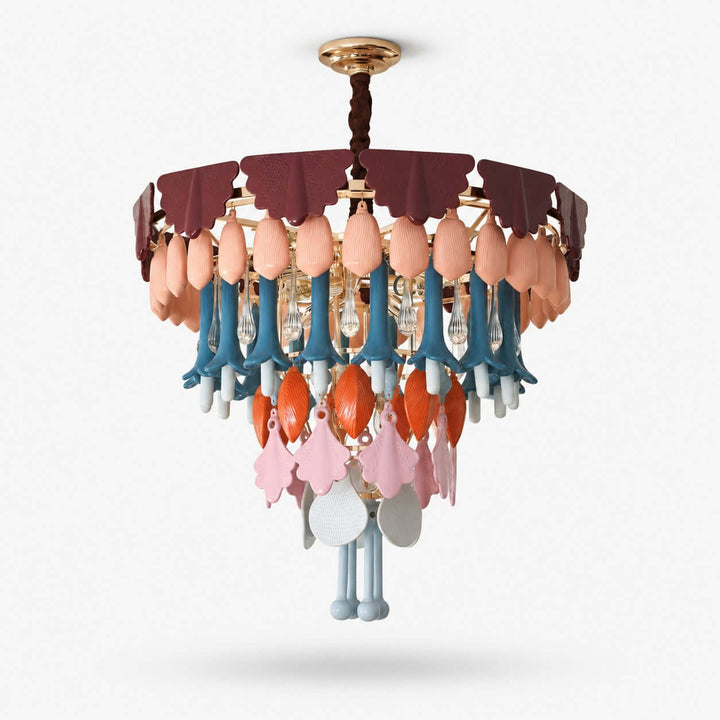 Calivra Chandelier - Colorful Ceramic and Glass Statement Light