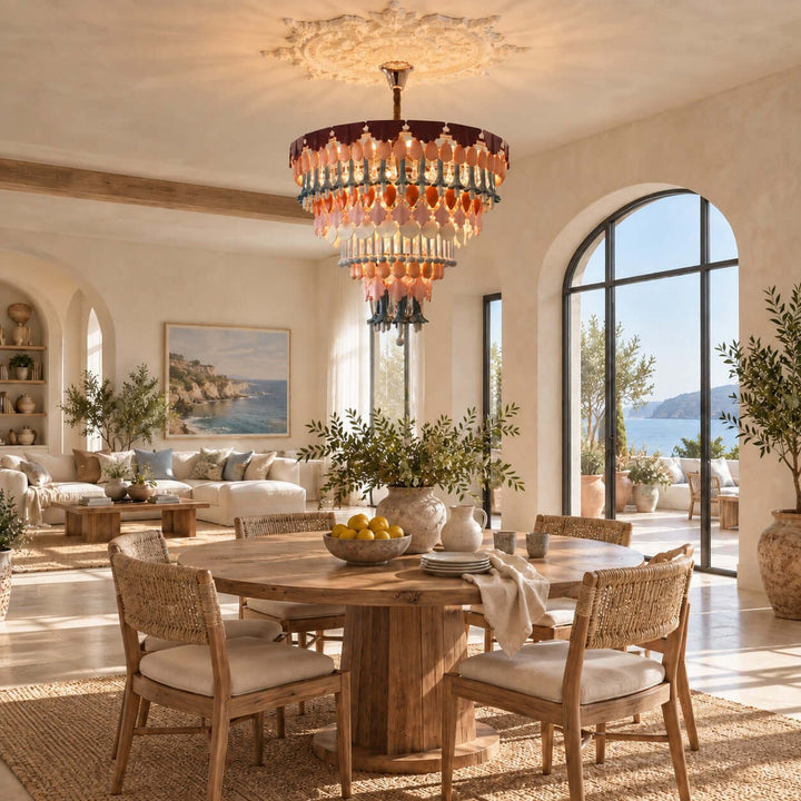 Calivra Chandelier - Colorful Ceramic and Glass Statement Light