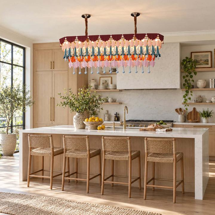 Calivra Chandelier - Colorful Ceramic and Glass Statement Light