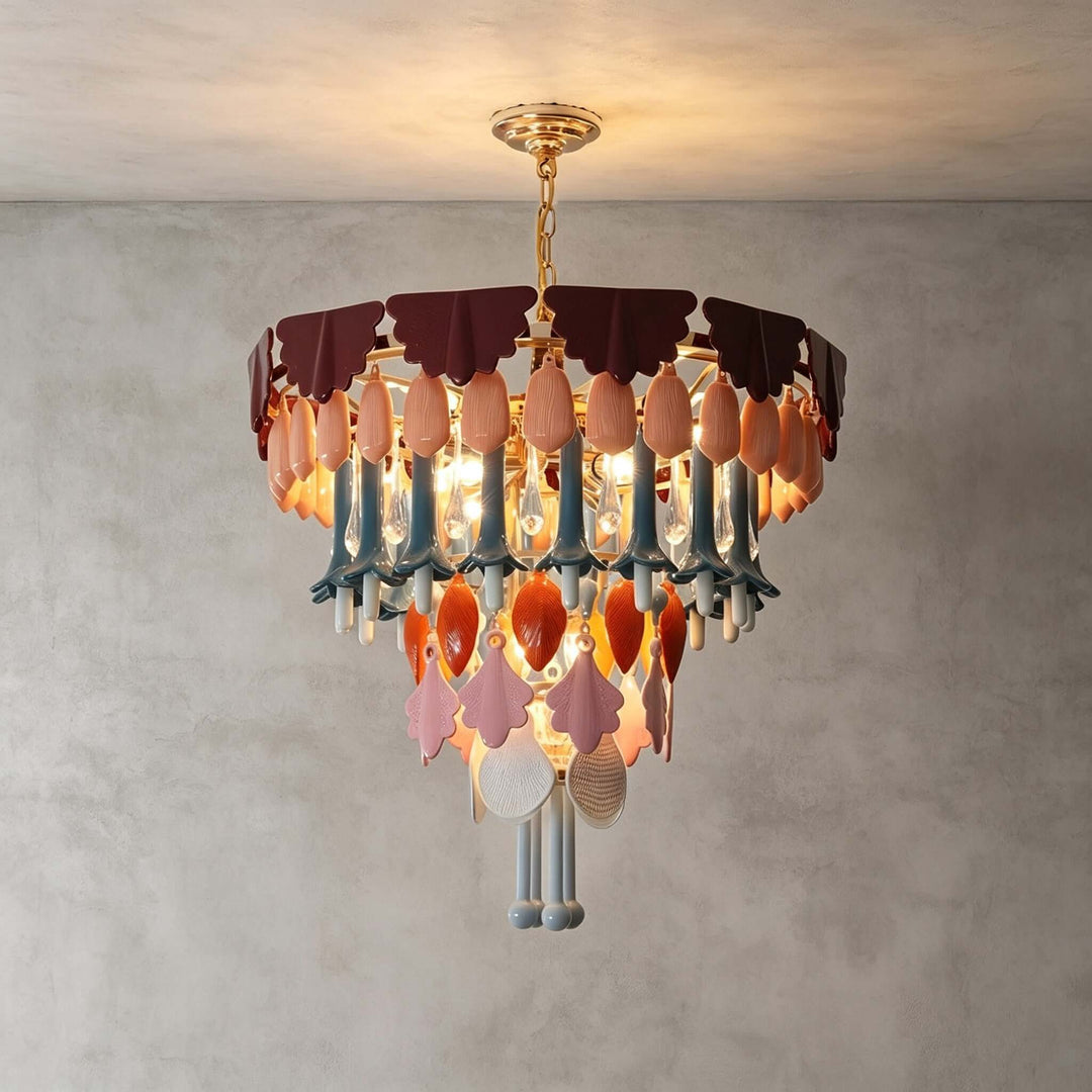 Calivra Chandelier - Colorful Ceramic and Glass Statement Light
