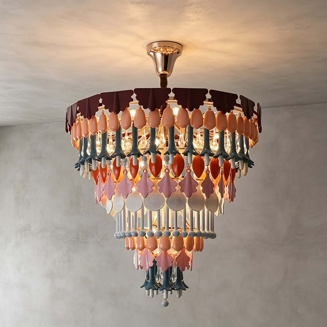 Calivra Chandelier - Colorful Ceramic and Glass Statement Light