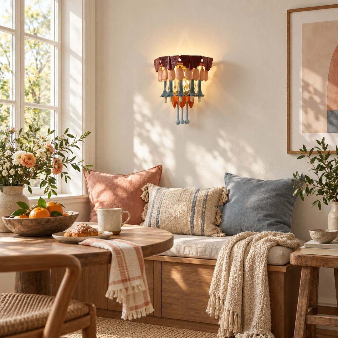 Calivra Wall Sconce | Hand-Glazed Ceramic for Living Room Decor