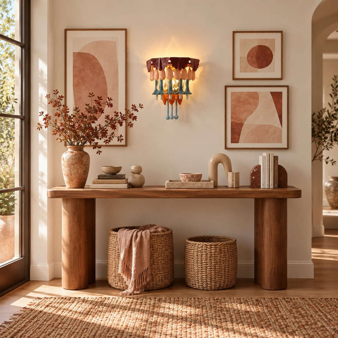 Calivra Wall Sconce | Hand-Glazed Ceramic for Living Room Decor