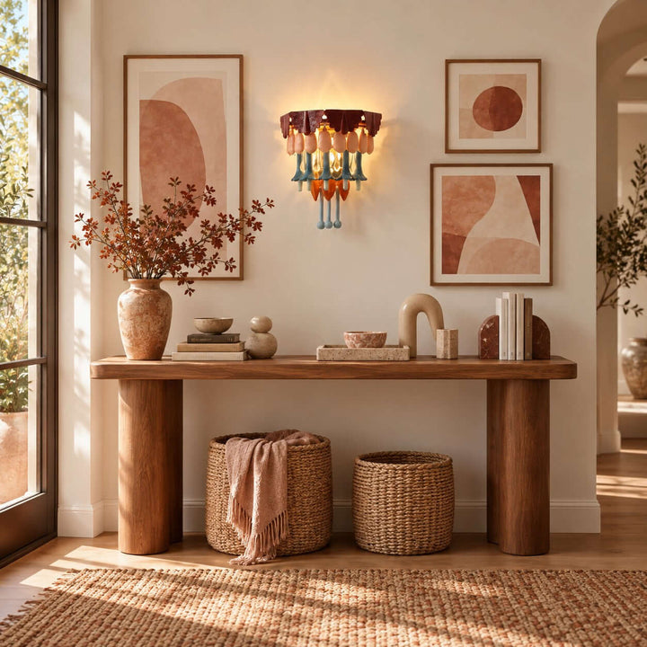 Calivra Wall Sconce | Hand-Glazed Ceramic for Living Room Decor